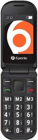 TECNOSHOP Cellulare 6 Pronto Flip Duo Plus 6PF05 nero